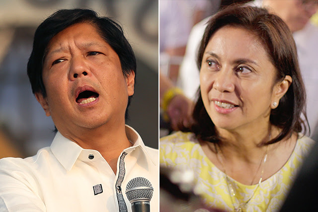 Image result for images for bongbong marcos with robredo