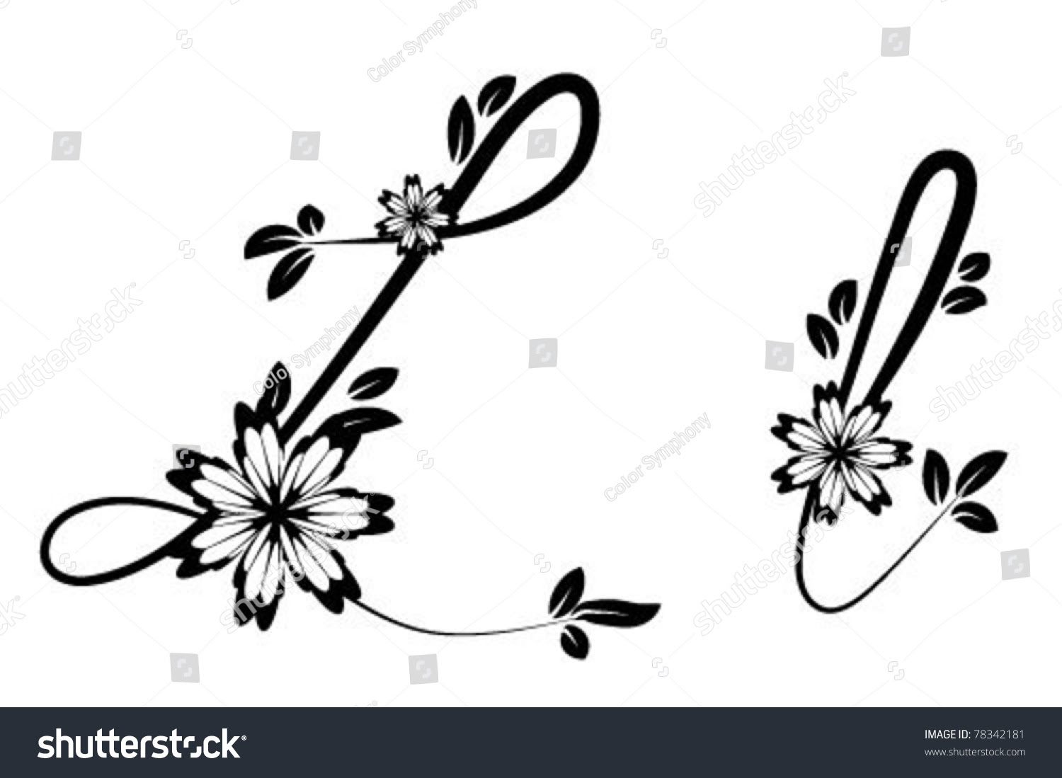 Download Letter L (Floral Font) Stock Vector Illustration 78342181 ...