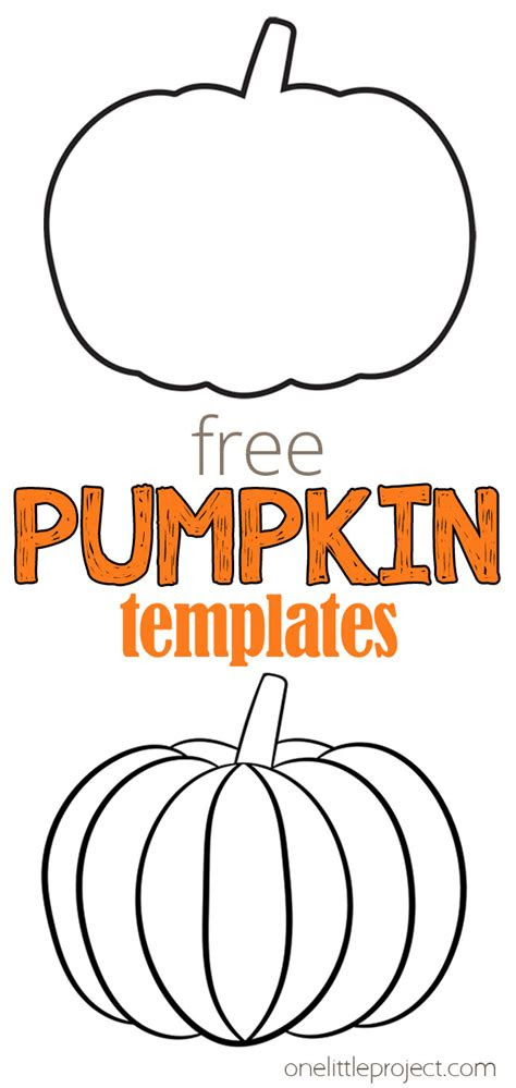  pumpkin template free printable pumpkin outlines one little project
