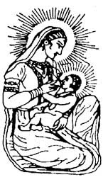 Devaki nursing Krishna