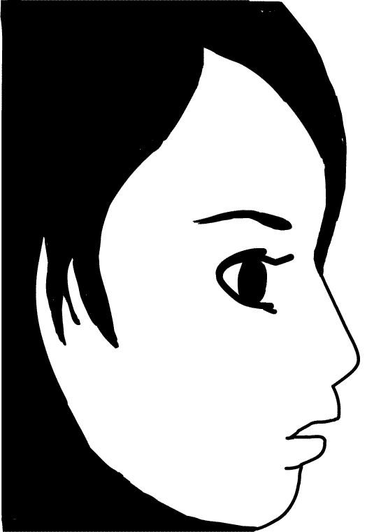 女性 横顔 イラスト 無料