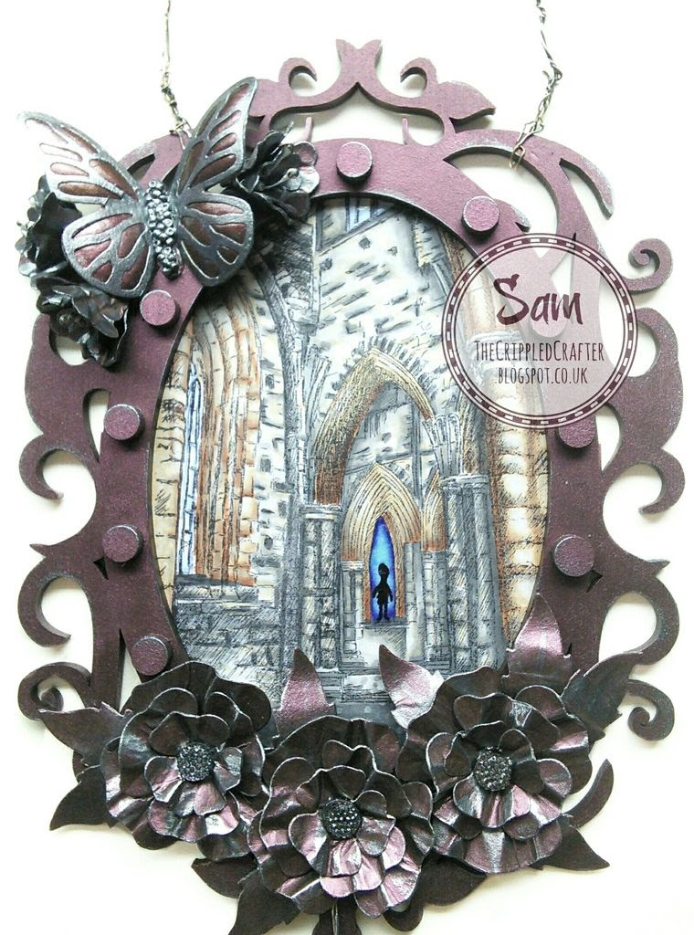 Frame by The Crippled Crafter. Features Sheena Douglass Stamp from Crafters Companion & MDF by That Craft Place