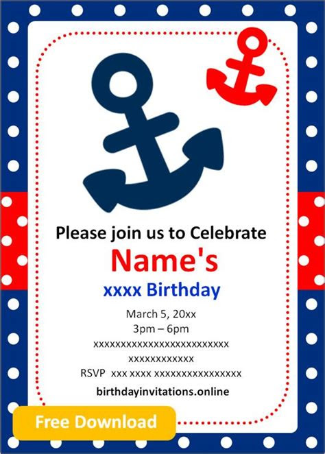 Create a blank birthday invitation. free printable boy birthday invitations templates party invitation