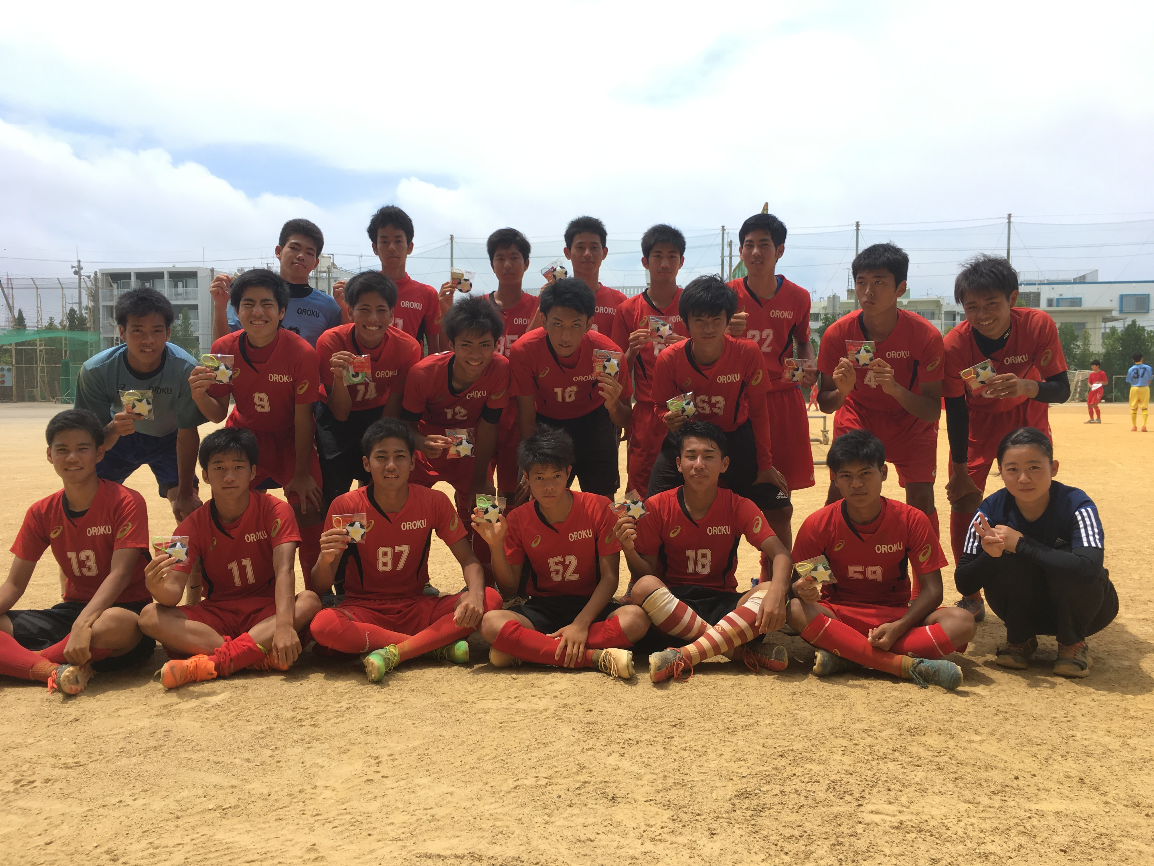 高校総体初戦 小禄高校サッカー部応援隊