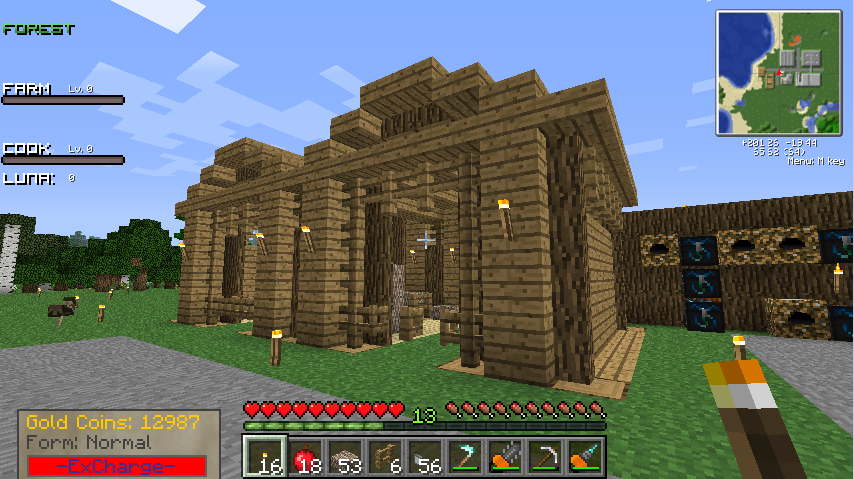 13 馬小屋の建設 Mod日記 みね缶 Minecraft マインクラフト Mod解説 攻略サイト