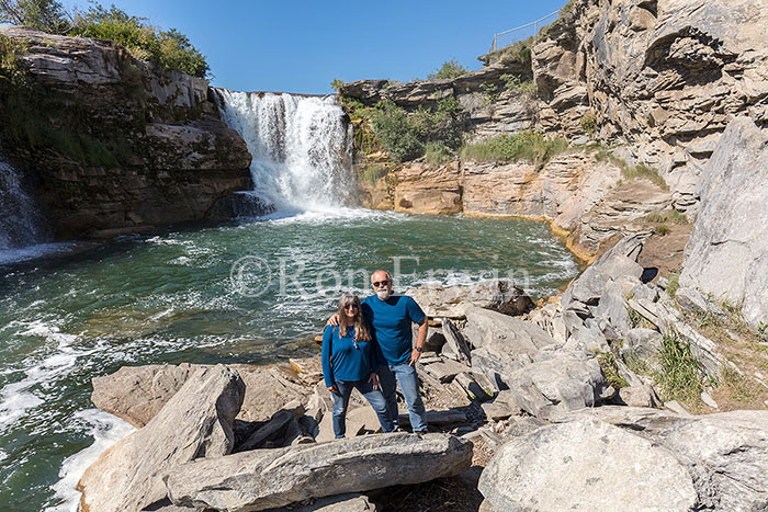Ron & Lori at Lundbreck Falls, AB