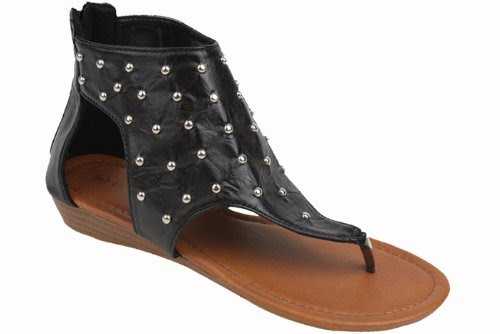 Womens Roman Gladiator Sandals Flats Shoes WStuds 4 colors