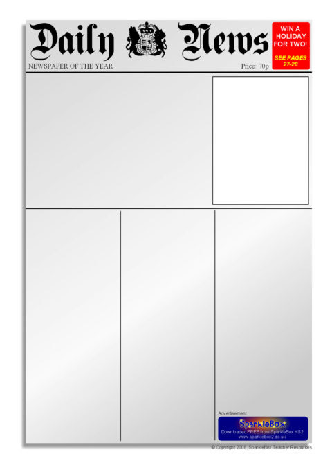 Editable Newspaper Templates (SB6536) - SparkleBox