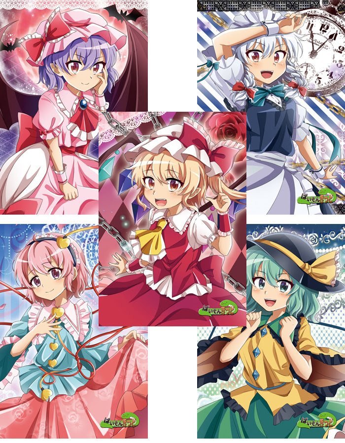 ぱいそんきっど 東方project 十六夜 咲夜7 5 レミリア スカーレット7 5 フランドールスカーレット7 5 古明地 さとり7 5 古明地 こいし7 5 ポストカード５枚セット あきばお こく
