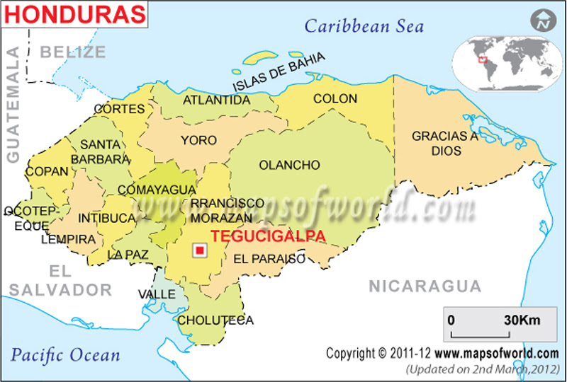 map of honduras cities
