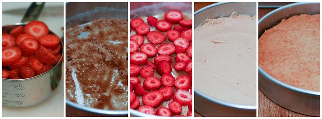 Strawberry Upside-Down Cake collage 1