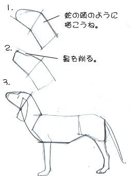 Japan Image 犬 尻尾 描き方