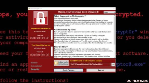  Khi máy tính bị nhiễm phần mềm tống tiền WanaCrypt, người dùng phải trả cho kẻ tấn công 300 USD để được mở khóa. Ảnh: BBC
