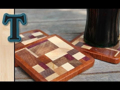 woodworking project scrap wood coasters/ drink mats
