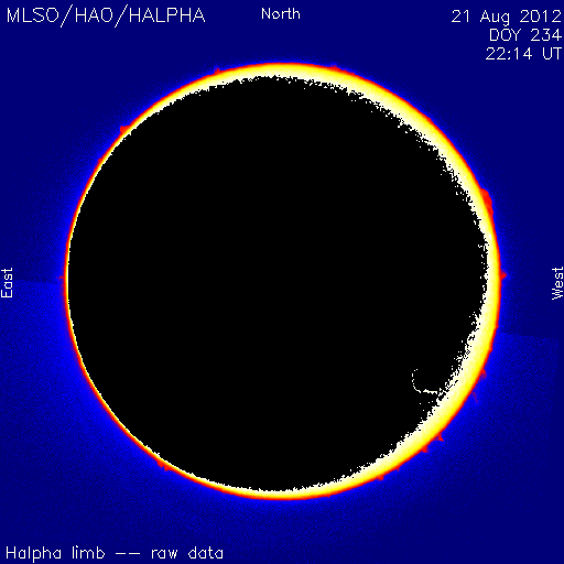 هاله ( limb )هيدروژن آلفا