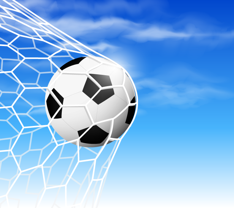 フリーイラスト ゴールネットに突き刺さるサッカーボールでアハ体験 Gahag 著作権フリー写真 イラスト素材集