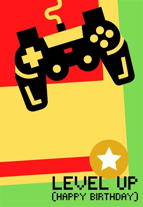  the best gamer printable birthday cards messages free