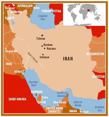 World Map Iran