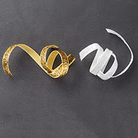 Gold & White 3/8 (1 cm) Glitter Ribbon by Stampin' Up!
