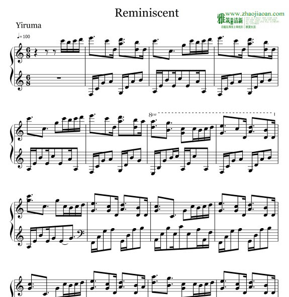 Yiruma - Reminiscent 钢琴谱 - 找教案