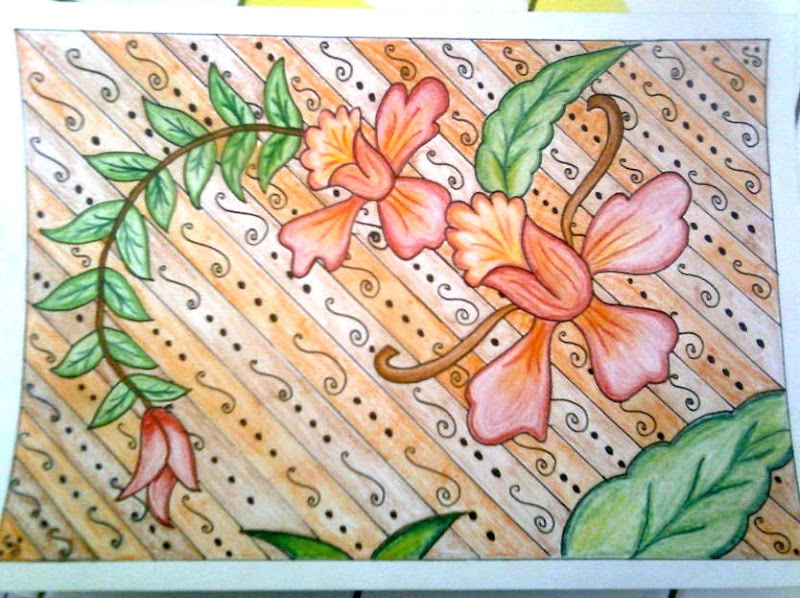 22+ Motif Batik Bunga Mudah