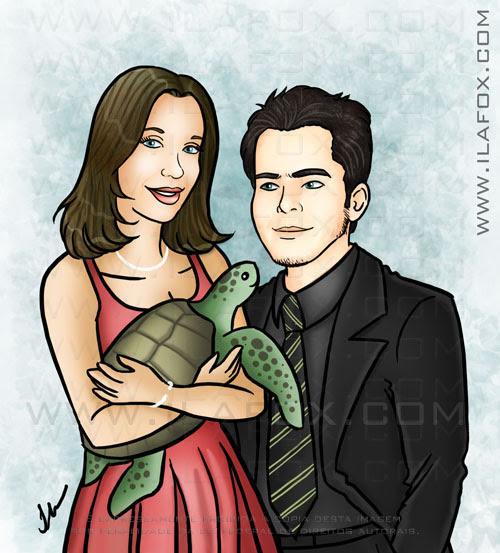 desenho mangá, casal, amigos, by ila fox