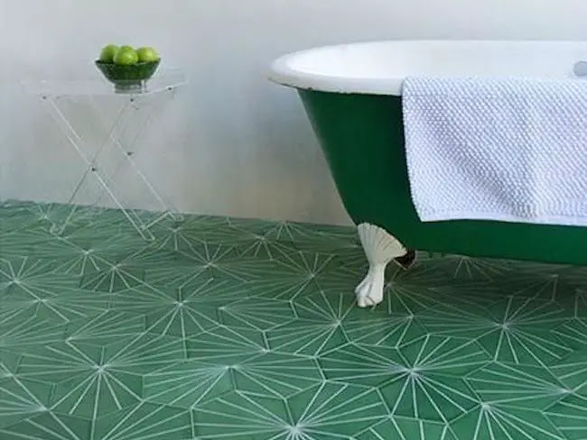 Couleur] Du vert dans la salle de bain | Cocon - déco & vie nomade