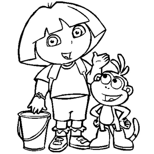coloriage dora l exploratrice - Dessin pour colorier Comment dessiner Dora l exploratrice 