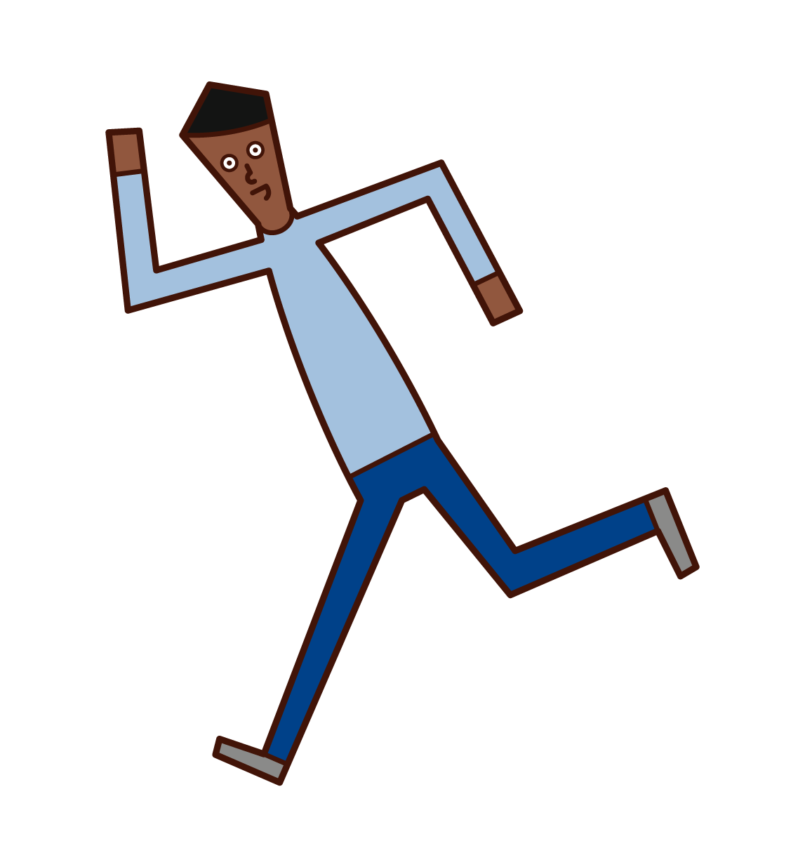 走るポーズをする人 男性 のイラスト フリーイラスト素材 Kukukeke ククケケ