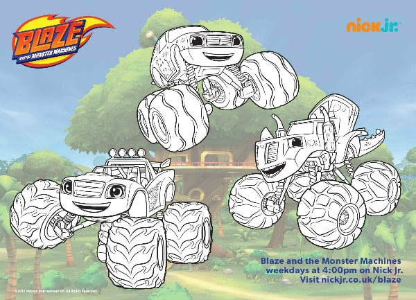 Blaze and the Monster Machines Colouring Pages and Twitter Party  In 