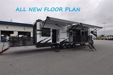 They keep the family together, encourage quality time, and are more f. ALL NEW 2016 VOLTAGE V4150 SIDE PATIO Toy Hauler by
