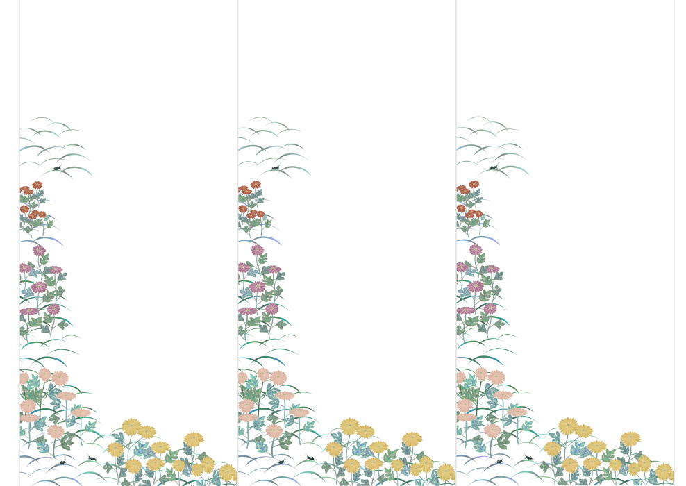 花の一筆箋 無料テンプレート 小菊の庭 秋 Template Million