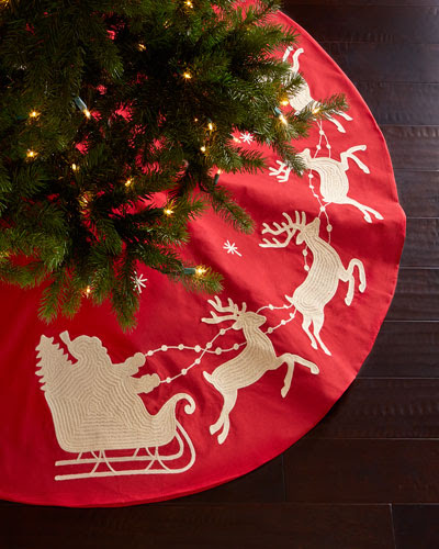 Buy Santa & Sleigh Christmas Tree Skirt Before Too Late
