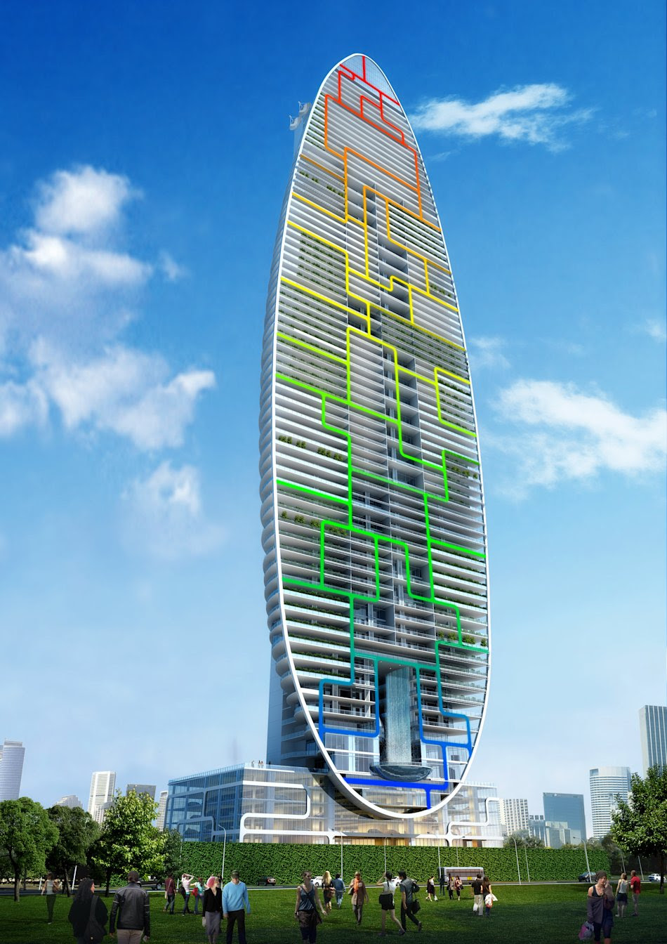 Amazing &#39;Water-Drop&#39; shaped building in India