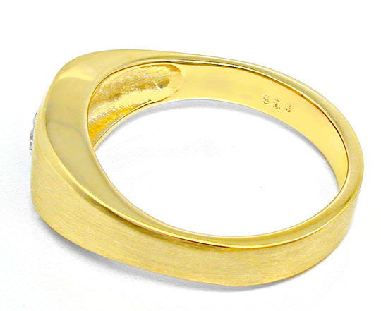 Foto 3, 1A-Brillant-Solitär-Ring 0,38ct 14K Gelbgold Luxus! Neu, S8638
