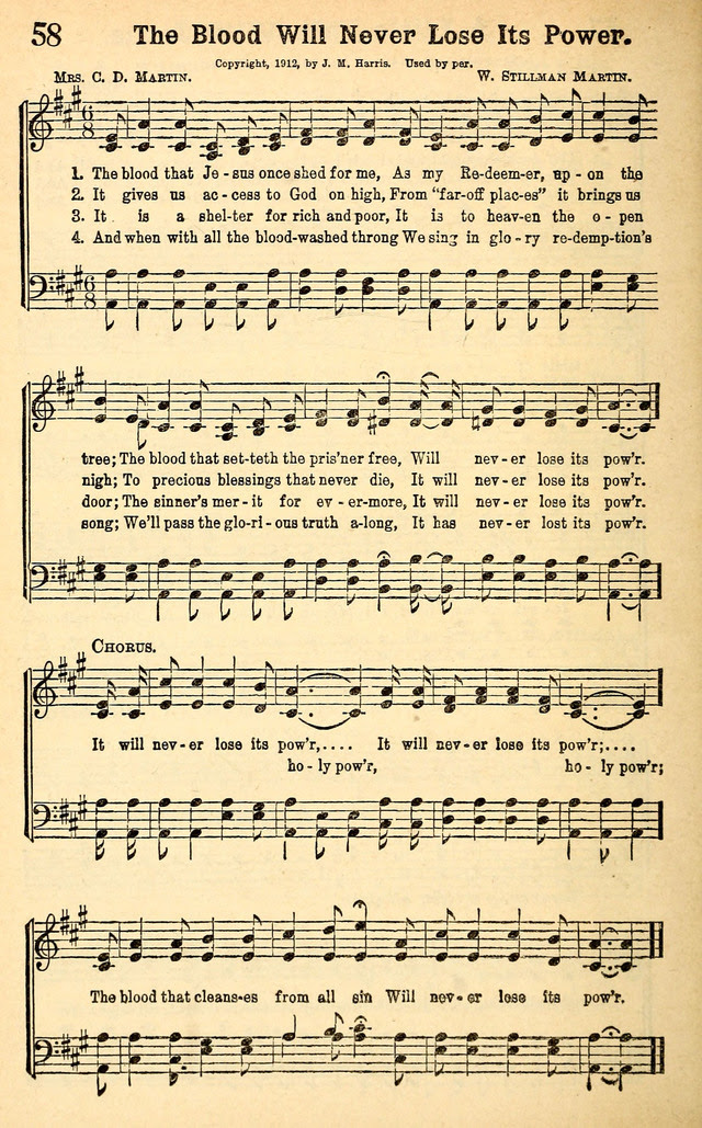 The blood will never lose its power | Hymnary.org