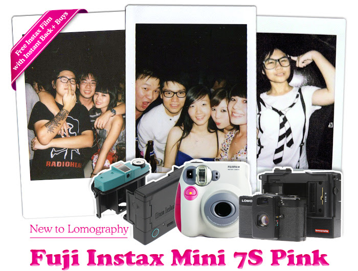 New to Lomography: Fuji Instax Mini 7S Pink, Free Instax 