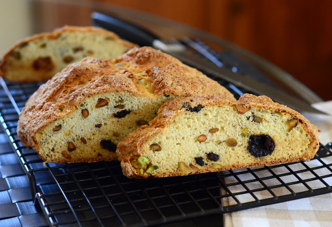 Cherry and Pistachio Irish Soda Bread 