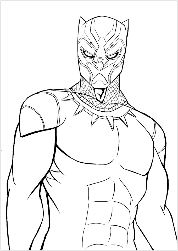black panther printable coloring pages