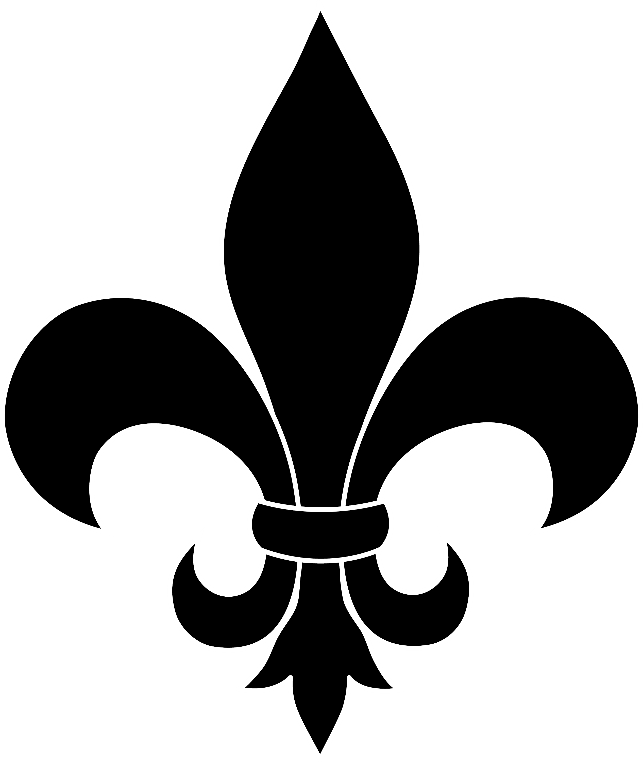 Black Fleur De Lis Silhouette  Free Clip Art