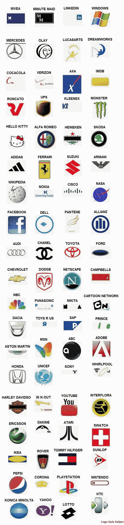 Answers Logo Quiz Level 2 - LogoQuizHelp.com