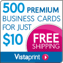 As seen on TV! 500 Business Cards + Shipping $10!