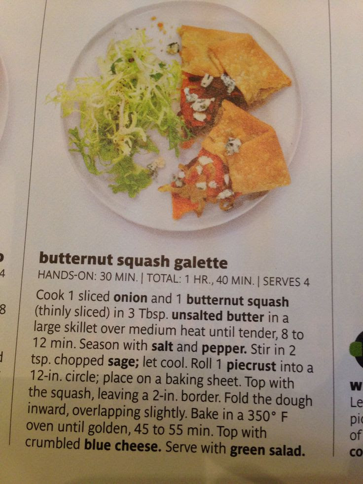 Butternut squash galette @Real Simple