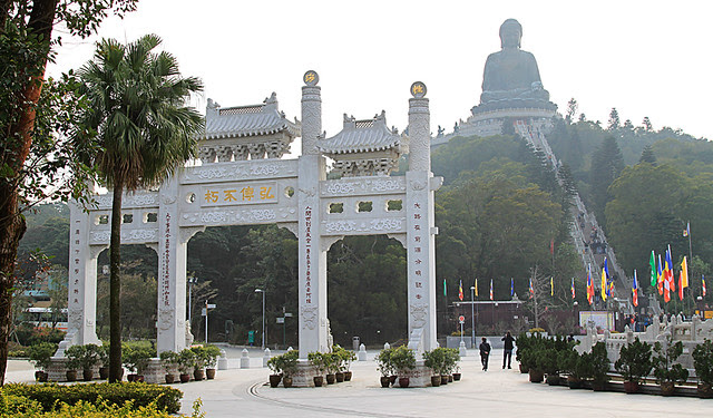 the Big Buddha at Po Lin Monastery in Hong Kong