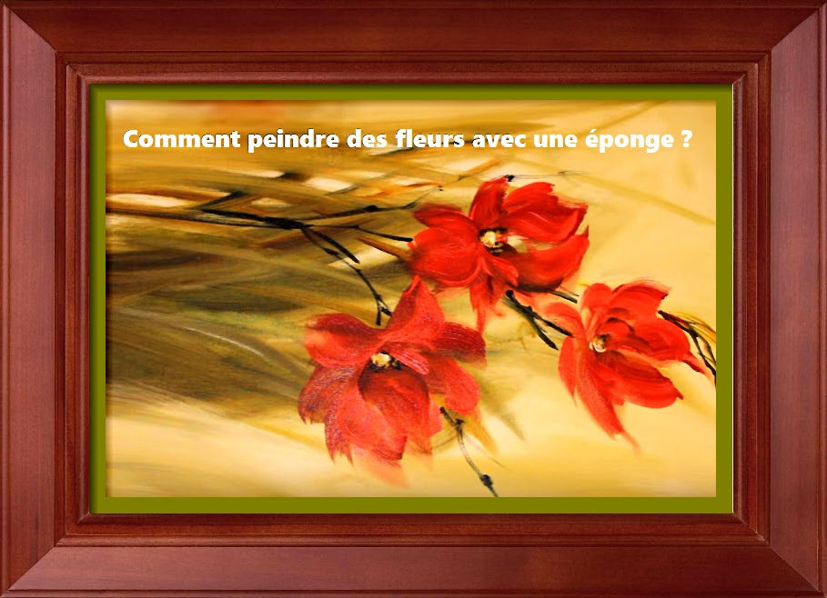 Dessin et peinture - vidéo 2737 : Comment peindre un bouquet de fleurs avec  une éponge du commerce ? - acrylique ou huile. - Le blog de  lapalettedecouleurs.over-blog.com