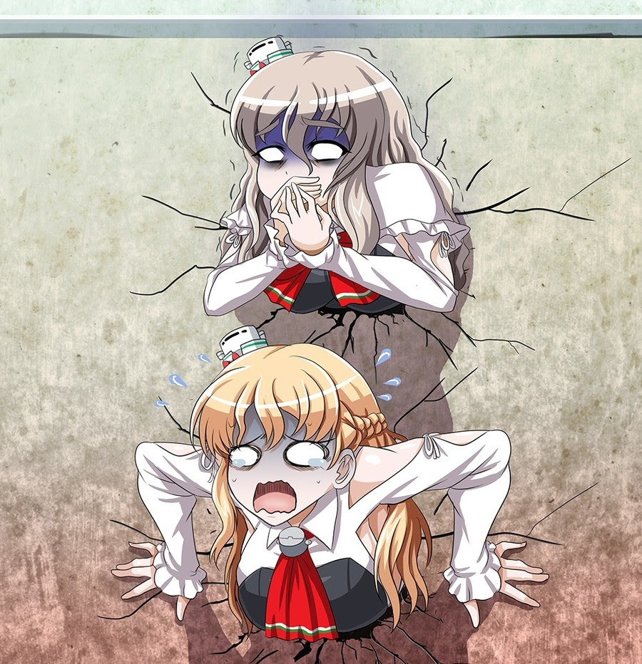 Stuck in wall No.4 | Kantai Collection | Know Your Meme