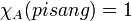 \chi_A(pisang) = 1