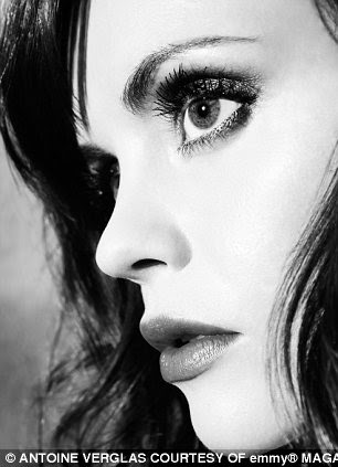Bright eyed: The actress is more than ready for her close up and looks stunning in this near shot. The whole article and snaps can be seen in this week's Emmy magazine, on sale now 