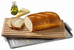 Calphalon 18-by-9-by-3/4-Inch Bread Cutting Board with Aluminum Crumb Tray