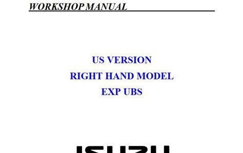 Free Download isuzu holden 1999 factory service repair manual BookBoon PDF